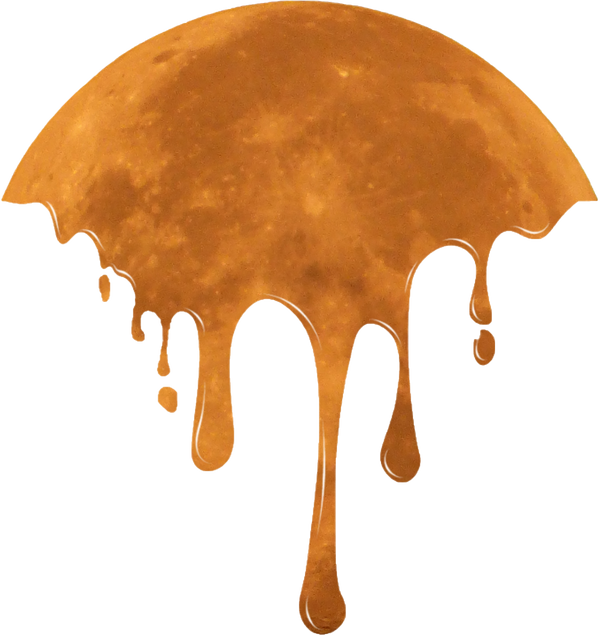 Orange Paint Dripping Cutout